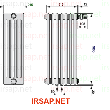Радиатор IRSAP Tesi 61800/7 T52 CL 01